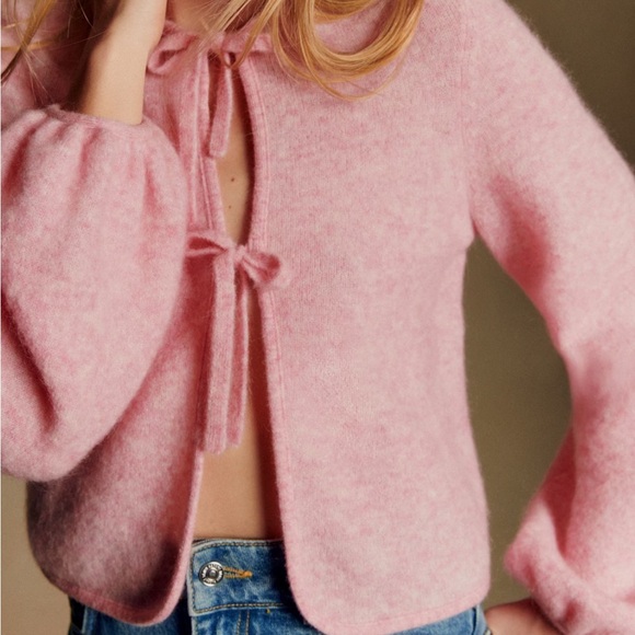 Sezane Sweaters - Sézane Pink Marie Cardigan